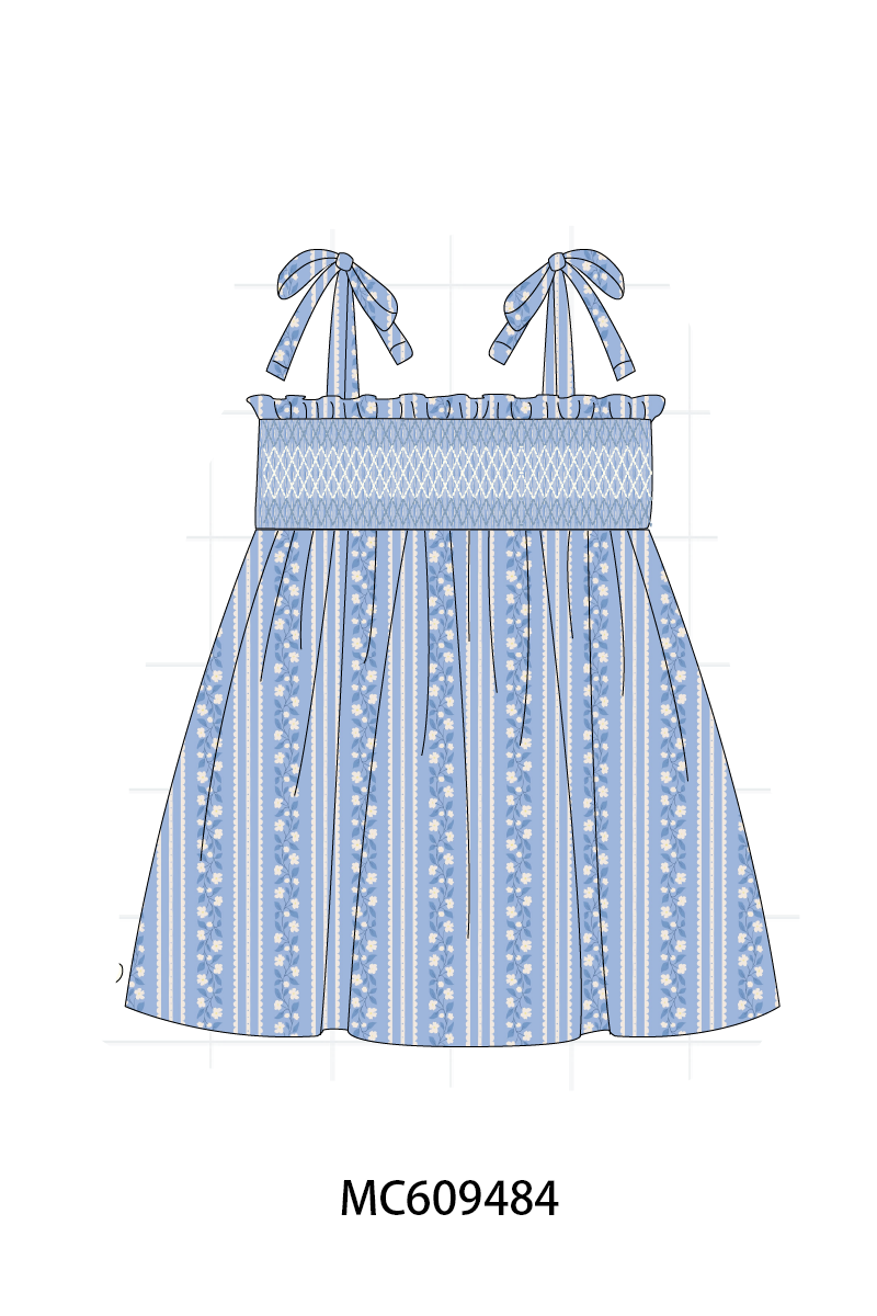 ETA MARCH 2026-po104 Blue floral smocked collection 2