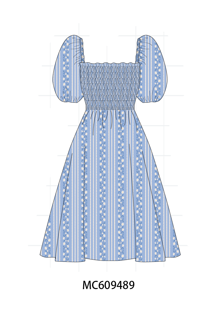 ETA MARCH 2026-po104 Blue floral smocked collection 2