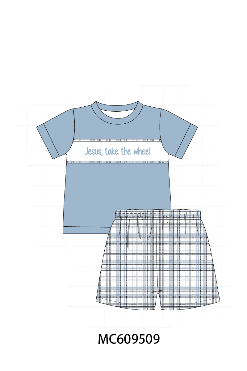 ETA MARCH 2026-po104 Purple&teal jesus take the wheel embroidery collection