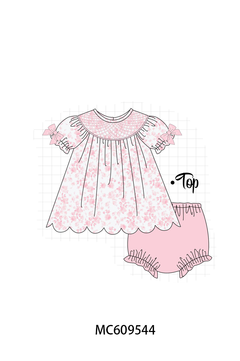 ETA MARCH 2026-po104 Pink rose smocked collection