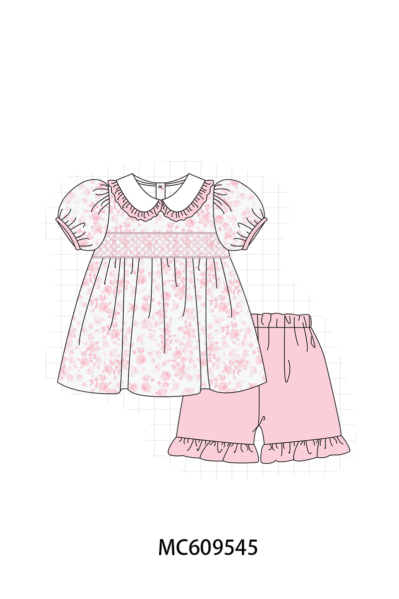 ETA MARCH 2026-po104 Pink rose smocked collection