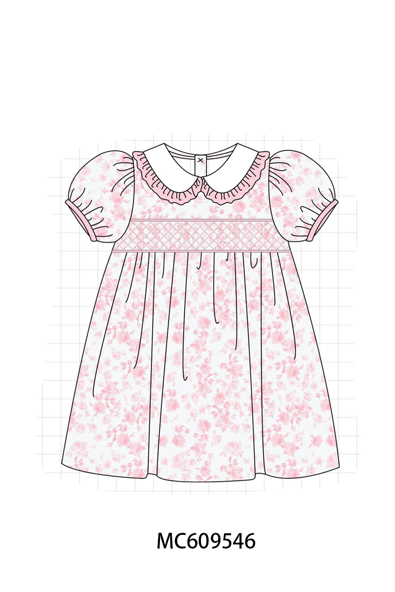 ETA MARCH 2026-po104 Pink rose smocked collection