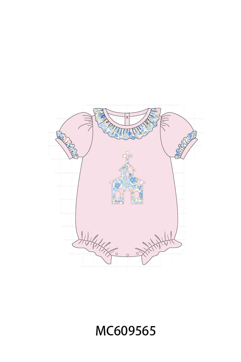 ETA MARCH 2026-po104 Pink&green castle applique floral collection