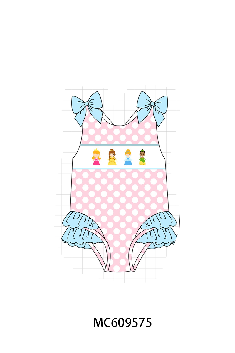 ETA MARCH 2026-po104 Pink princess embroidery swimsuit collection