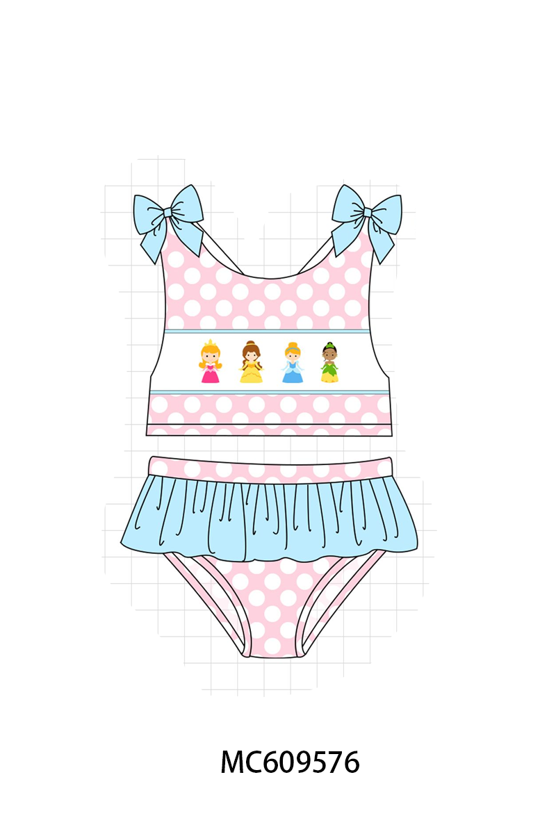 ETA MARCH 2026-po104 Pink princess embroidery swimsuit collection