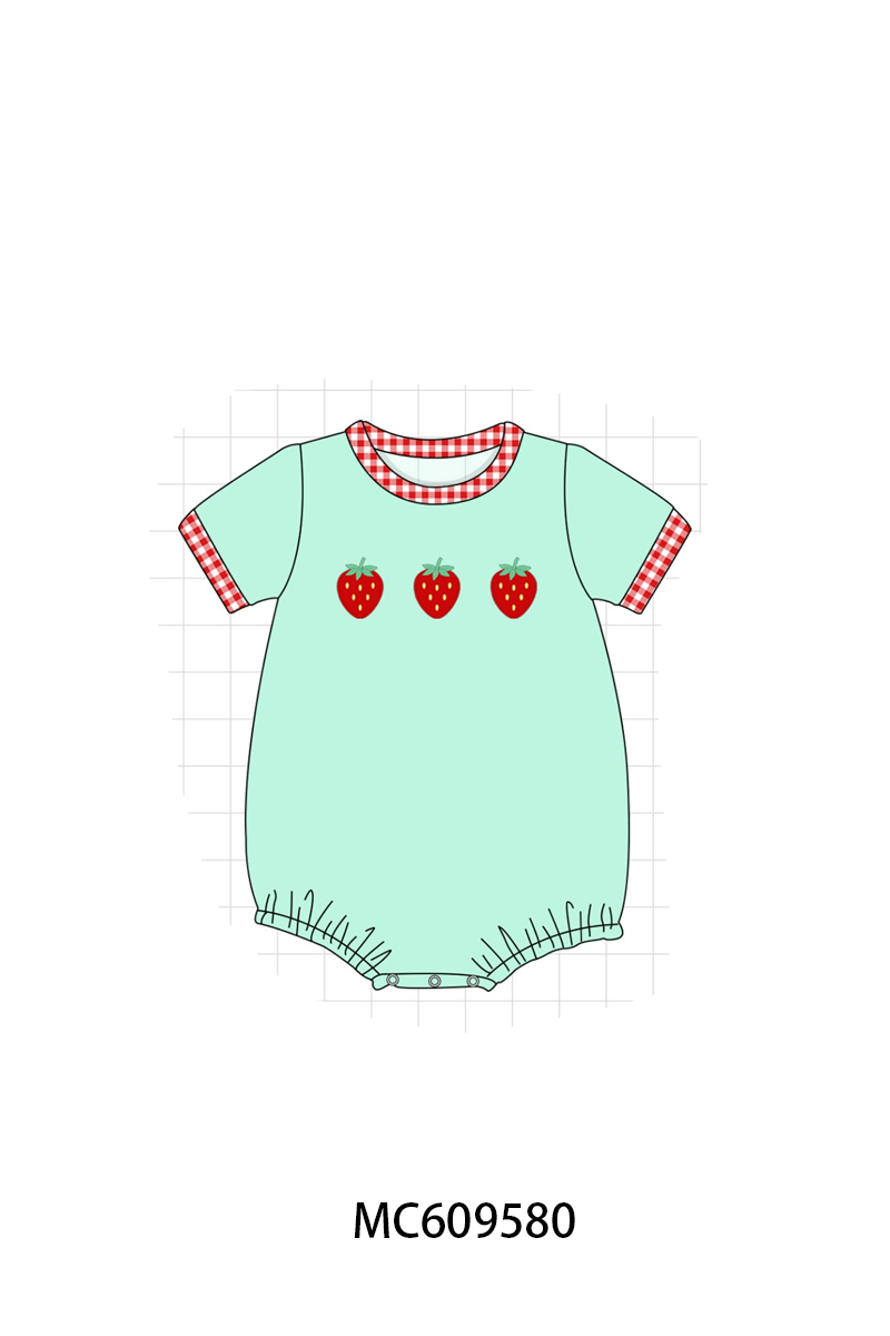 ETA MARCH 2026-po104 Green strawberry embroidery collection