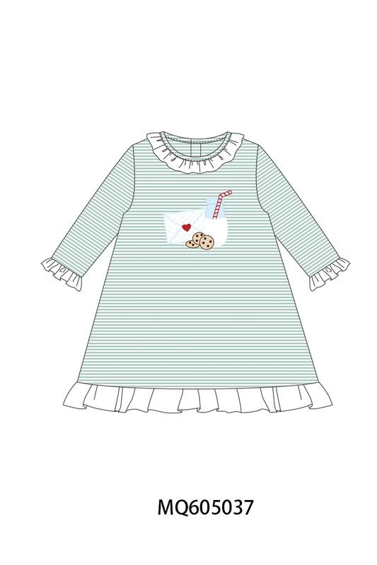 PO91 Green stripe letter milk cookie applique collection - ETA early November to LC