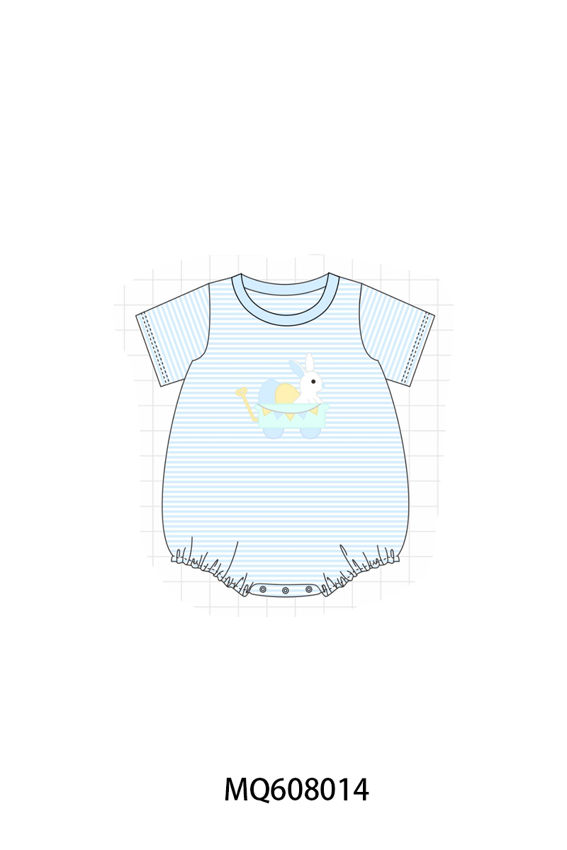 ETA MARCH 2026-po103 Pink&blue easter bunny egg applique stripe collection