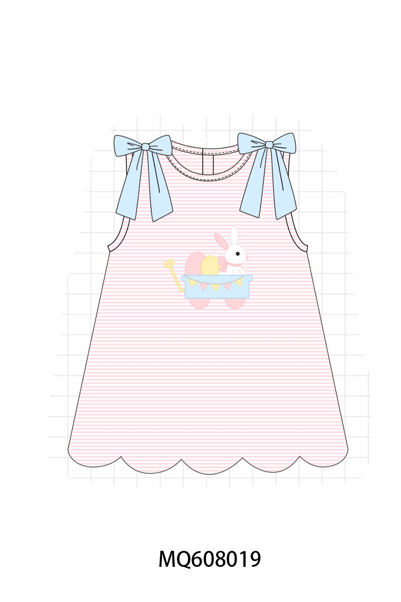 ETA MARCH 2026-po103 Pink&blue easter bunny egg applique stripe collection