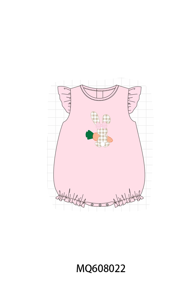 ETA MARCH 2026-po103 Pink&blue easter bunny carrot applique collection