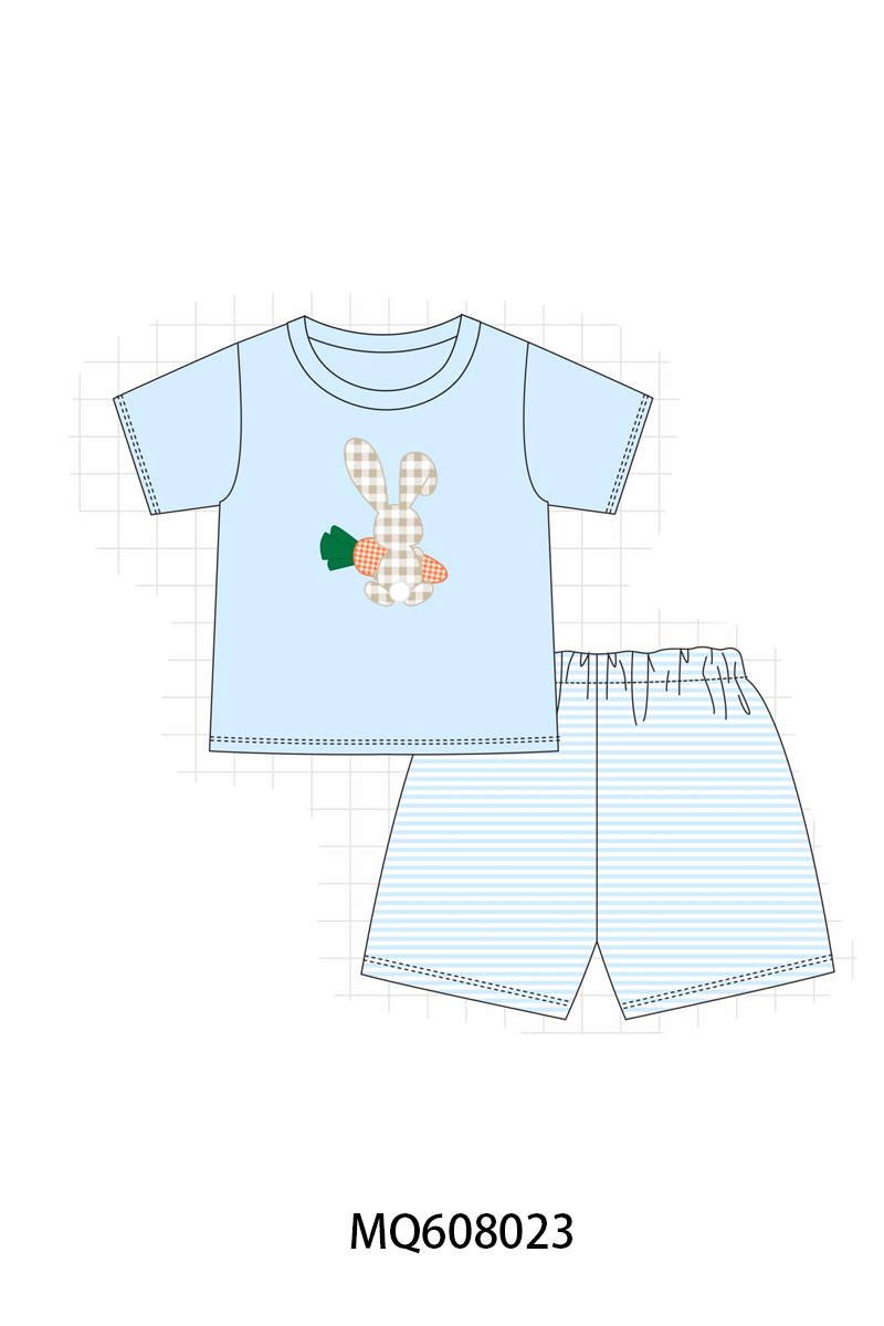 ETA MARCH 2026-po103 Pink&blue easter bunny carrot applique collection