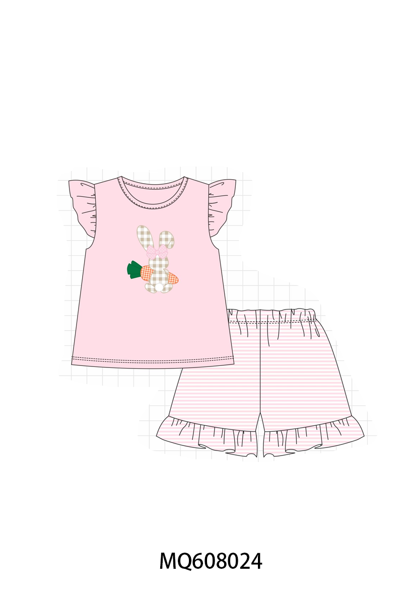 ETA MARCH 2026-po103 Pink&blue easter bunny carrot applique collection