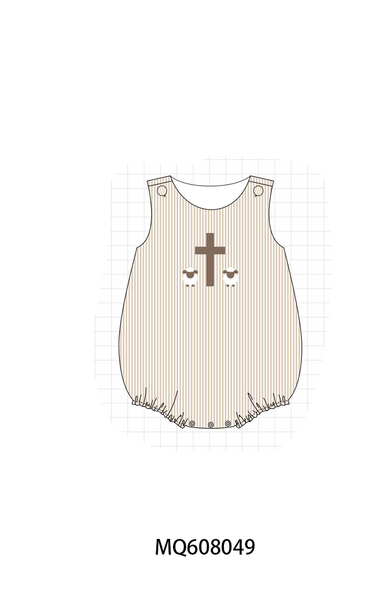 ETA MARCH 2026-po103 Khaki cross sheep embroidery stripe collection