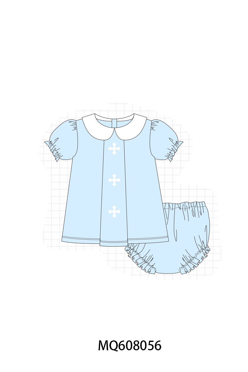 ETA MARCH 2026-po103 Blue easter cross embroidery collection