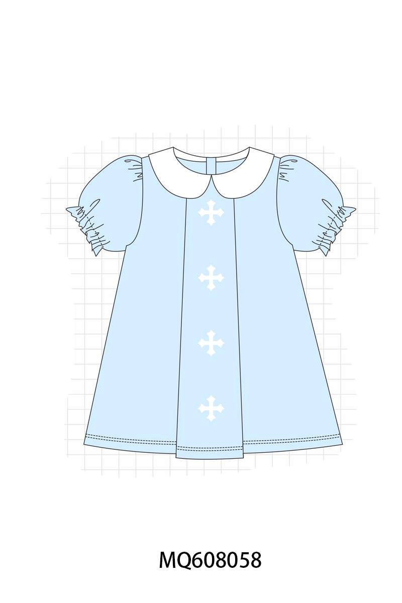 ETA MARCH 2026-po103 Blue easter cross embroidery collection