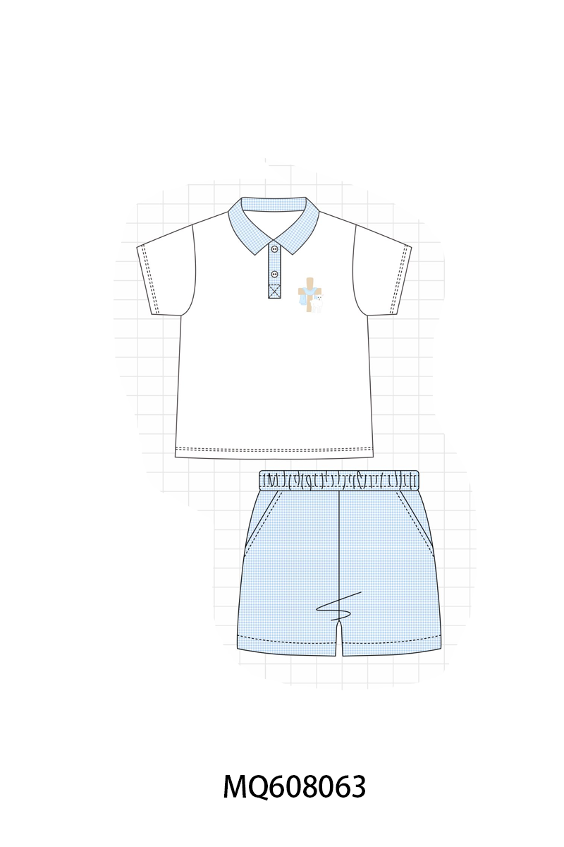 ETA MARCH 2026-po103 Blue easter cross lamb embroidery collection