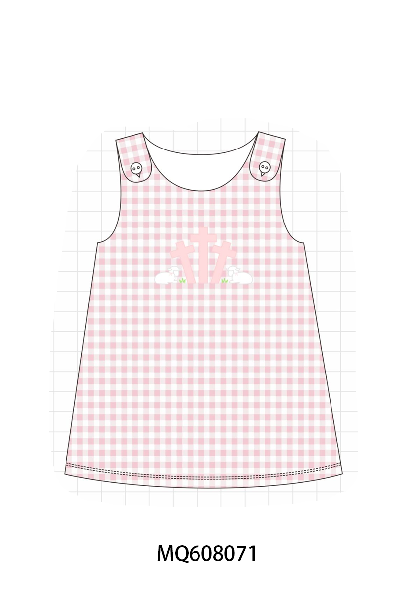 ETA MARCH 2026-po103 Pink&blue gingham cross sheep collection