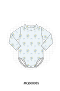 ETA MARCH 2026-po103 Blue floral bow stripe swimsuit collection