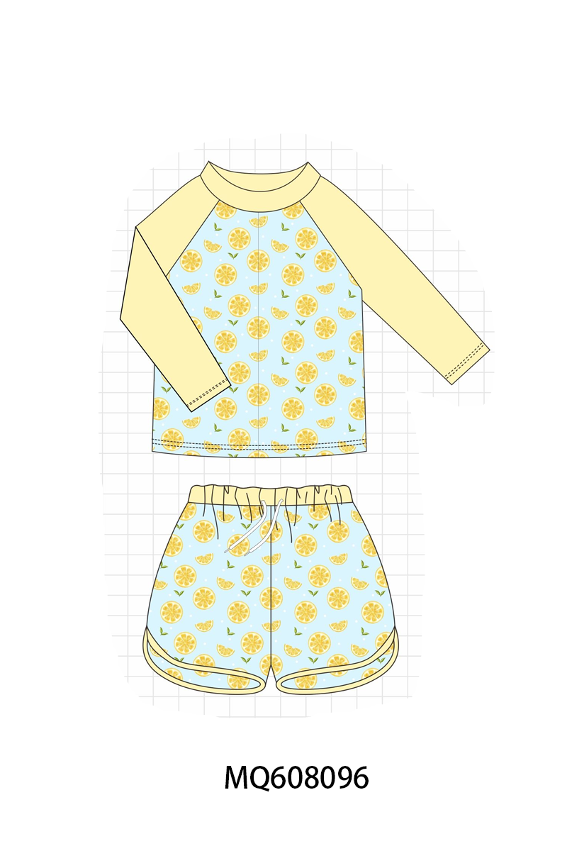 ETA MARCH 2026-po103 Yellow lemon print swimsuit collection