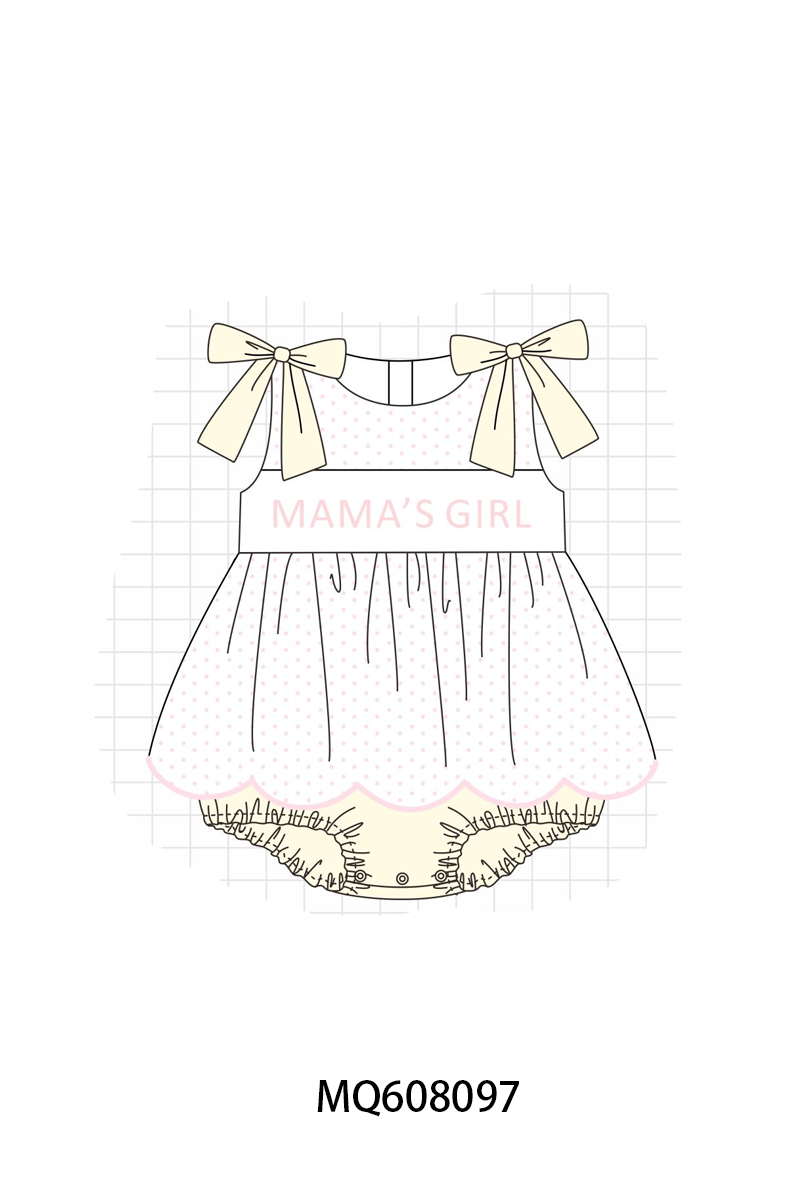 ETA MARCH 2026-po103 Mama's Girl embroidery dot bow collection