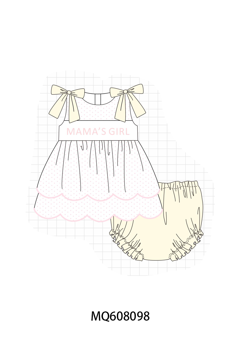 ETA MARCH 2026-po103 Mama's Girl embroidery dot bow collection