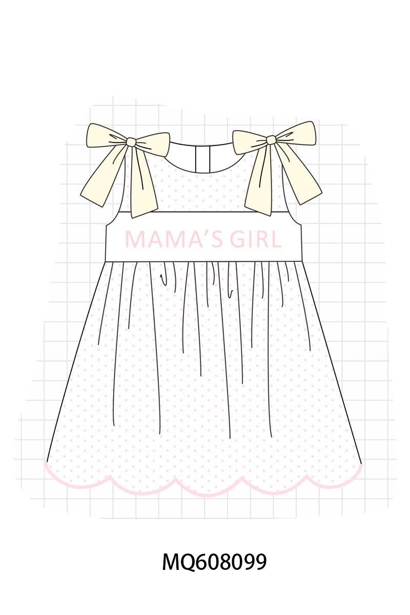 ETA MARCH 2026-po103 Mama's Girl embroidery dot bow collection