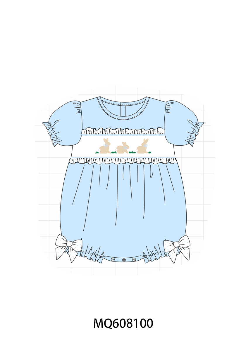 ETA MARCH 2026-po103 Blue easter bunny embroidery collection