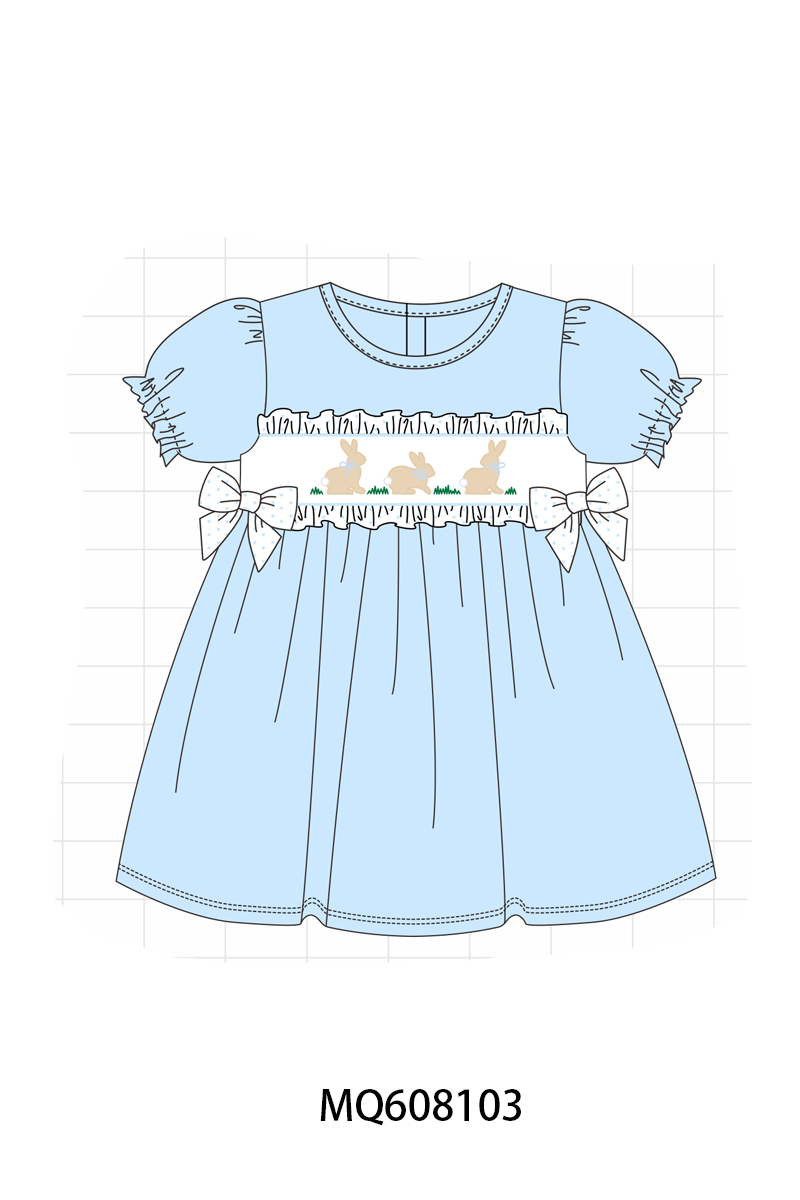 ETA MARCH 2026-po103 Blue easter bunny embroidery collection