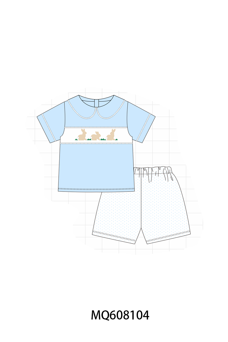 ETA MARCH 2026-po103 Blue easter bunny embroidery collection