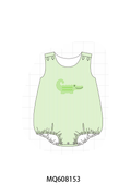 ETA MARCH 2026-po103 Green seersucker crocodile embroidery collection