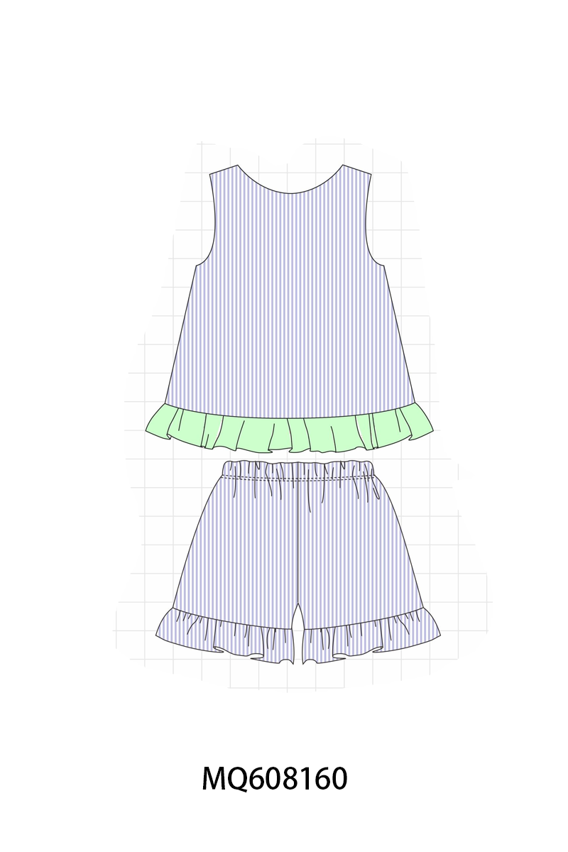ETA MARCH 2026-po103 Lavender seersucker ruffle collection
