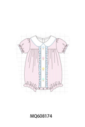 ETA MARCH 2026-po103 Pink&mint seersucker ice cream embroidery collection