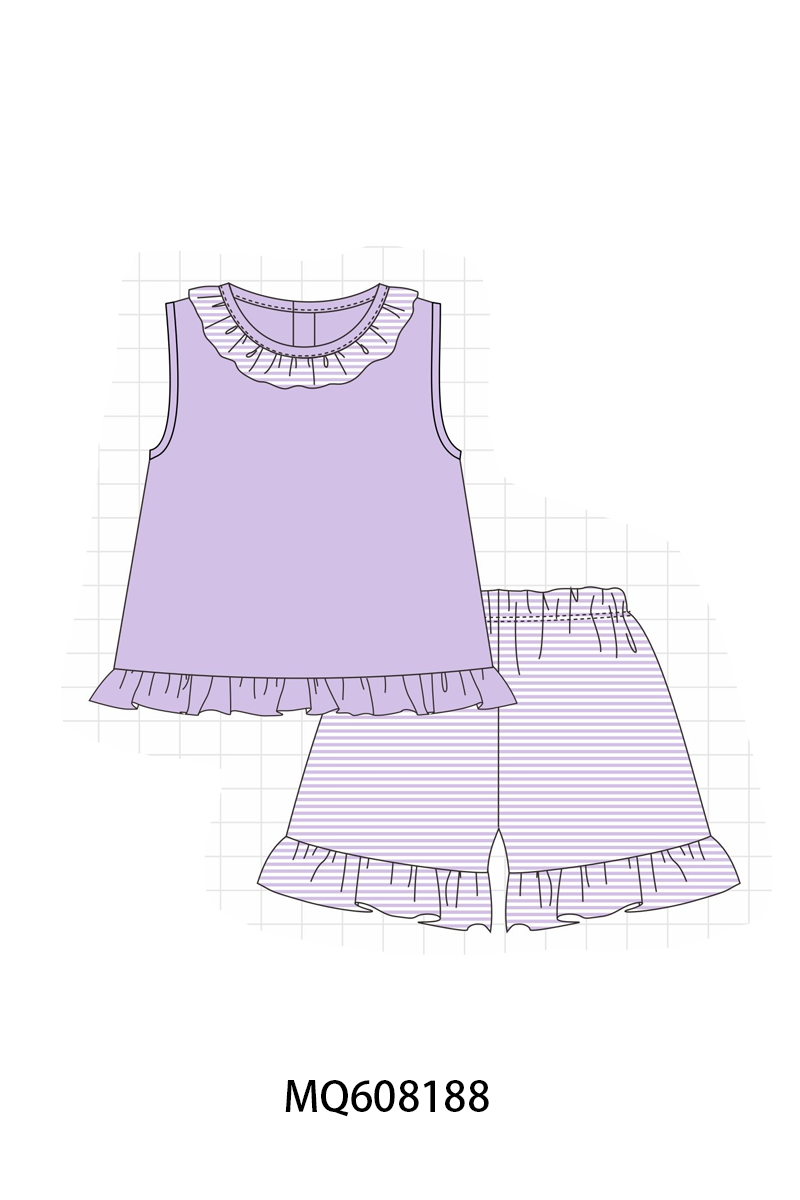 ETA MARCH 2026-po103 Purple stripe ruffle collection