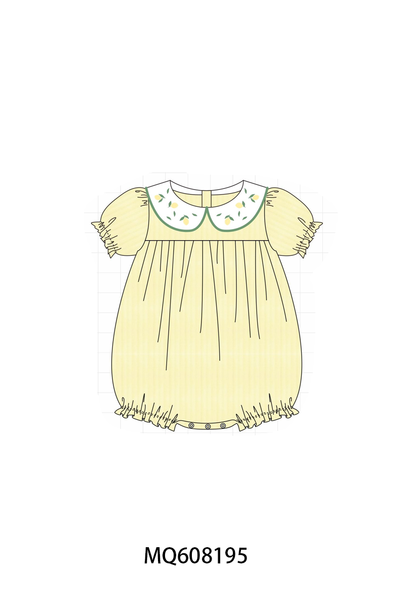 ETA MARCH 2026-po103 Yellow lemon embroidery collection