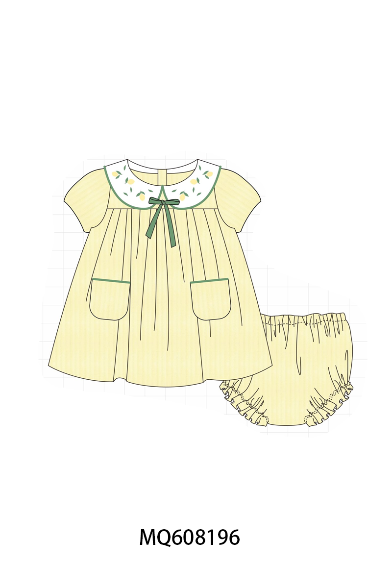ETA MARCH 2026-po103 Yellow lemon embroidery collection