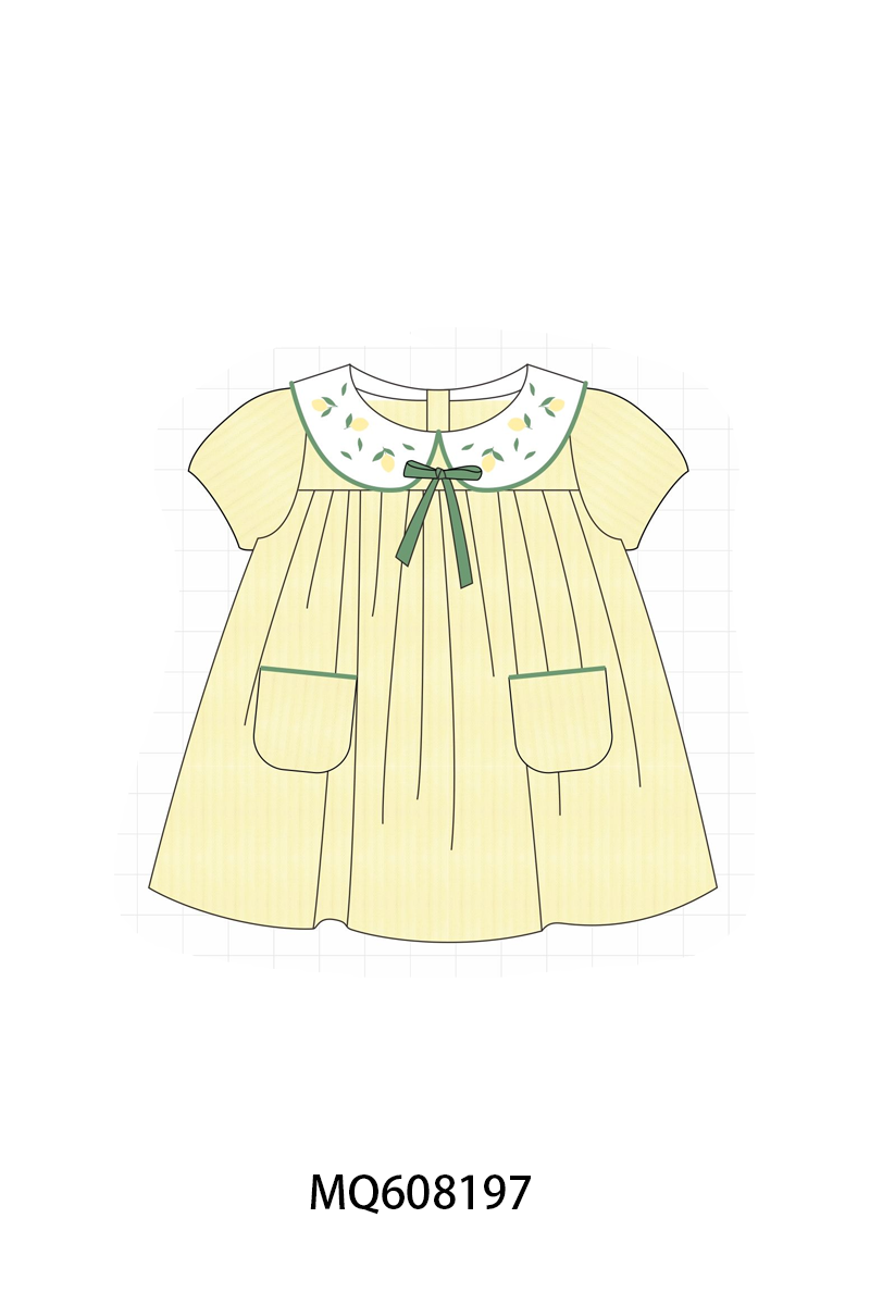ETA MARCH 2026-po103 Yellow lemon embroidery collection