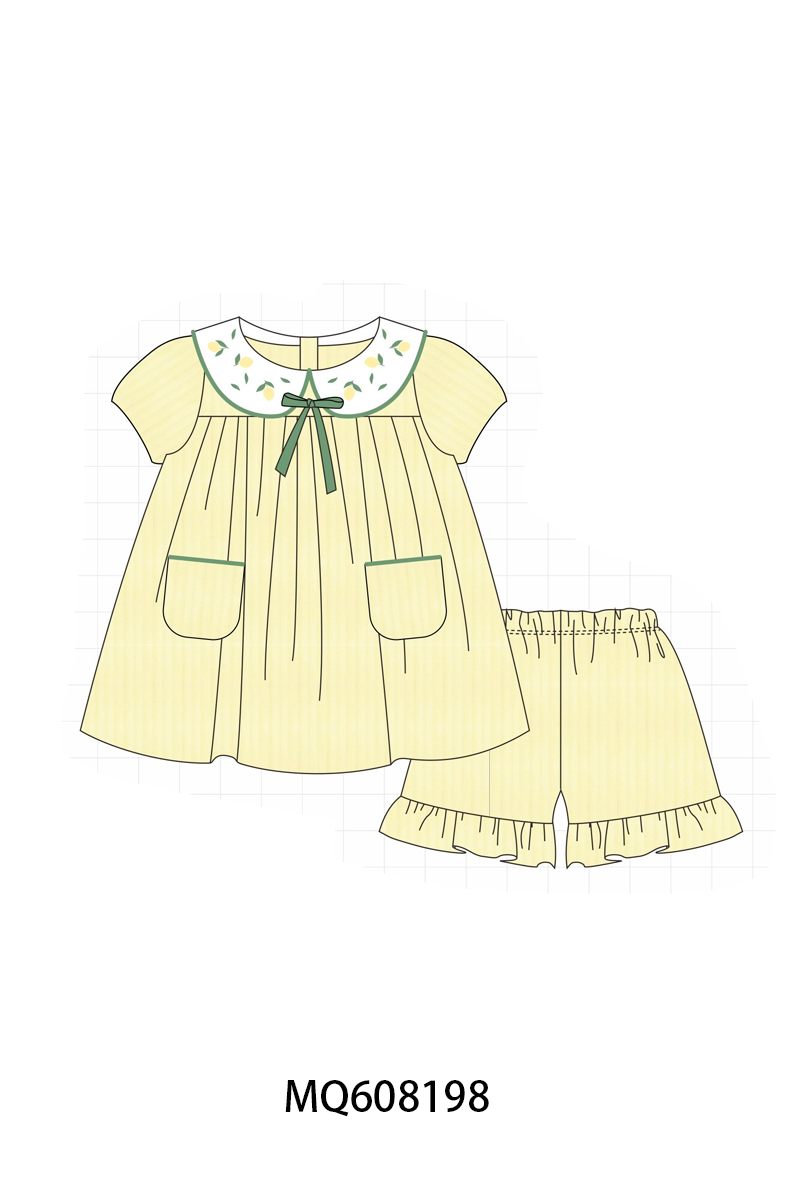ETA MARCH 2026-po103 Yellow lemon embroidery collection