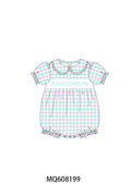 ETA MARCH 2026-po103 Blue jesus loves me embroidery gingham collection