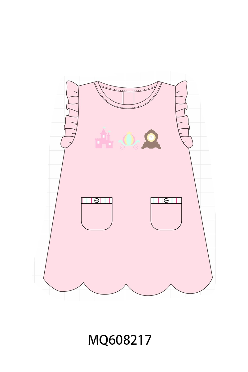 ETA MARCH 2026-po103 Pink castle embroidery ruffle collection