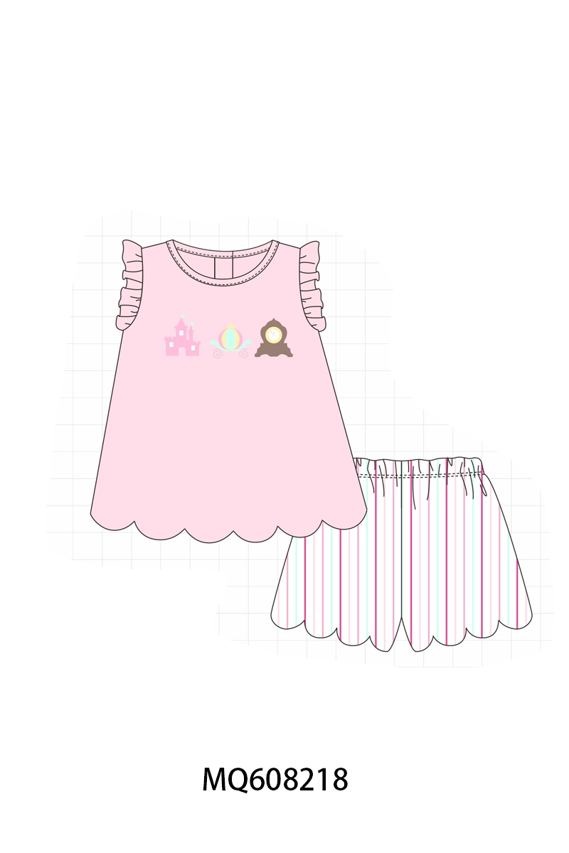 ETA MARCH 2026-po103 Pink castle embroidery ruffle collection