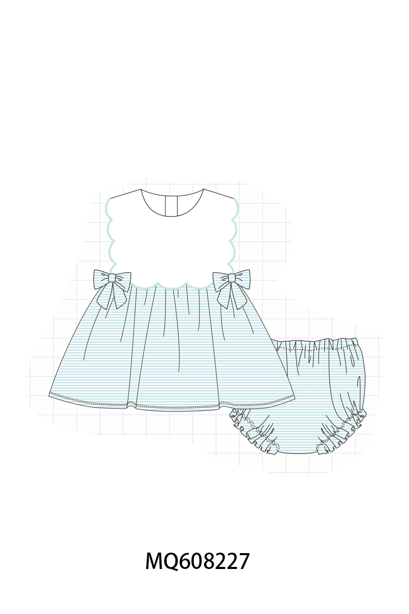 ETA MARCH 2026-po103 Blue stripe bow collection