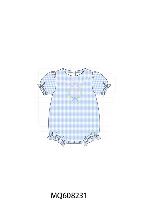ETA MARCH 2026-po103 Blue gingham mama's girl embroidery colleciton