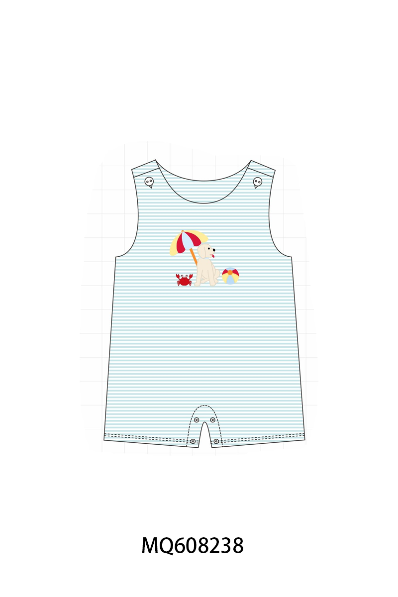 ETA MARCH 2026-po103 Blue stripe puppy applique collection