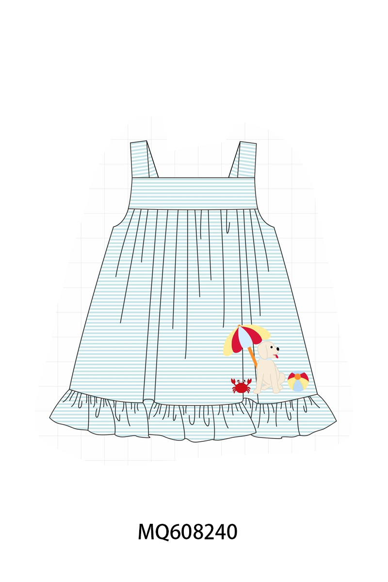 ETA MARCH 2026-po103 Blue stripe puppy applique collection