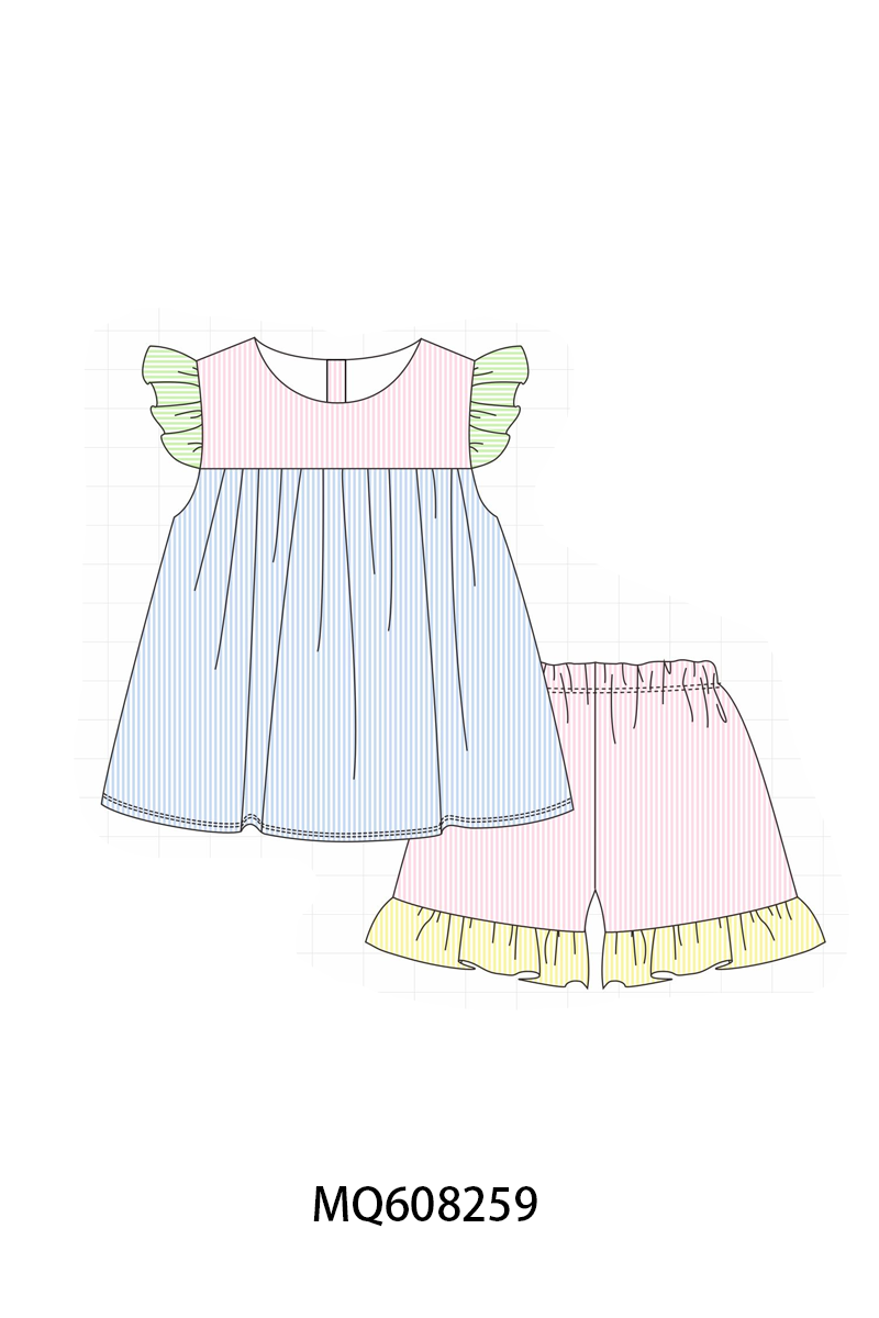 ETA MARCH 2026-po103 Colorblock seersucker stripe collection