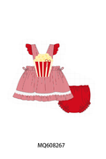 ETA MARCH 2026-po103 Red popcorn applique stripe collection