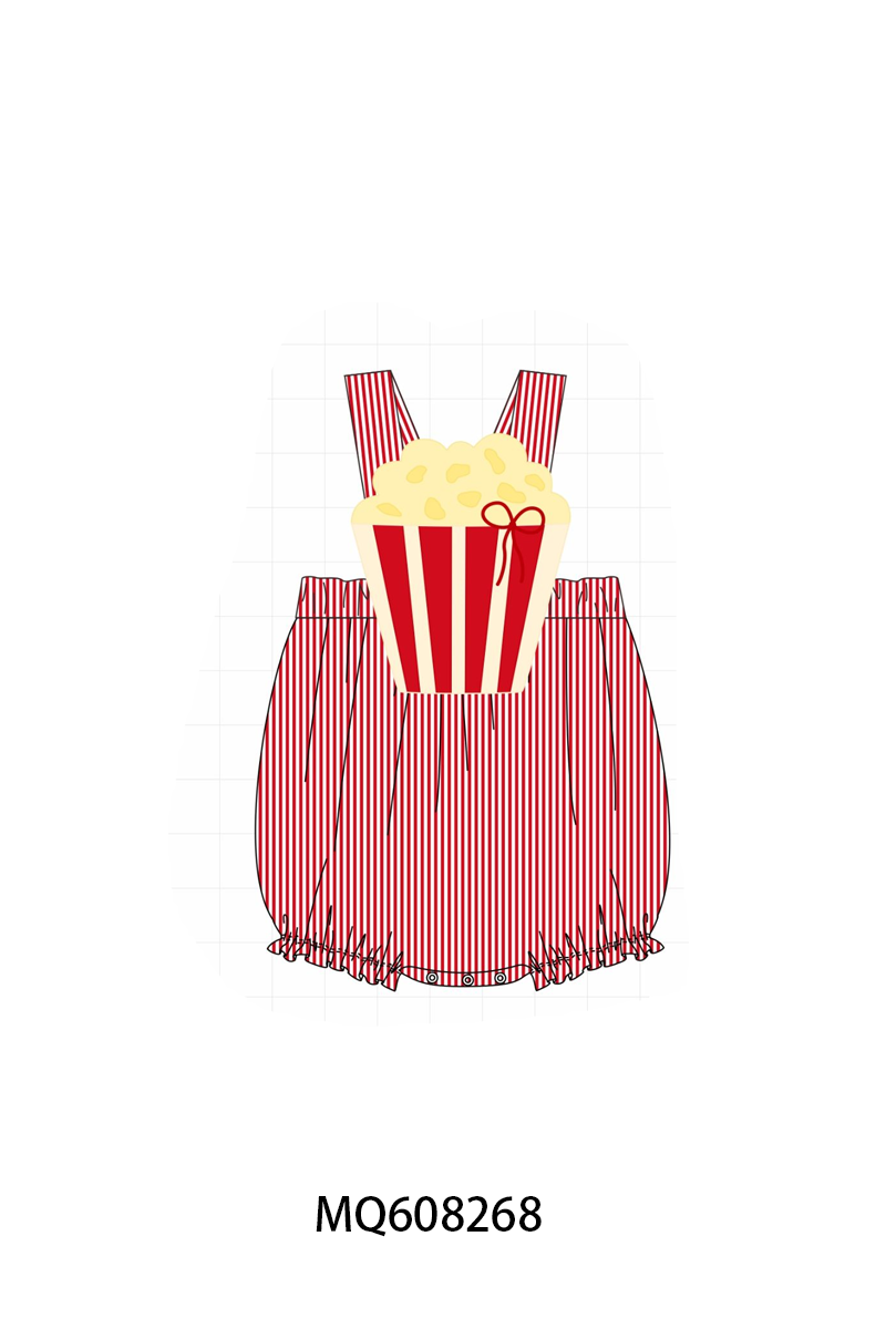 ETA MARCH 2026-po103 Red popcorn applique stripe collection