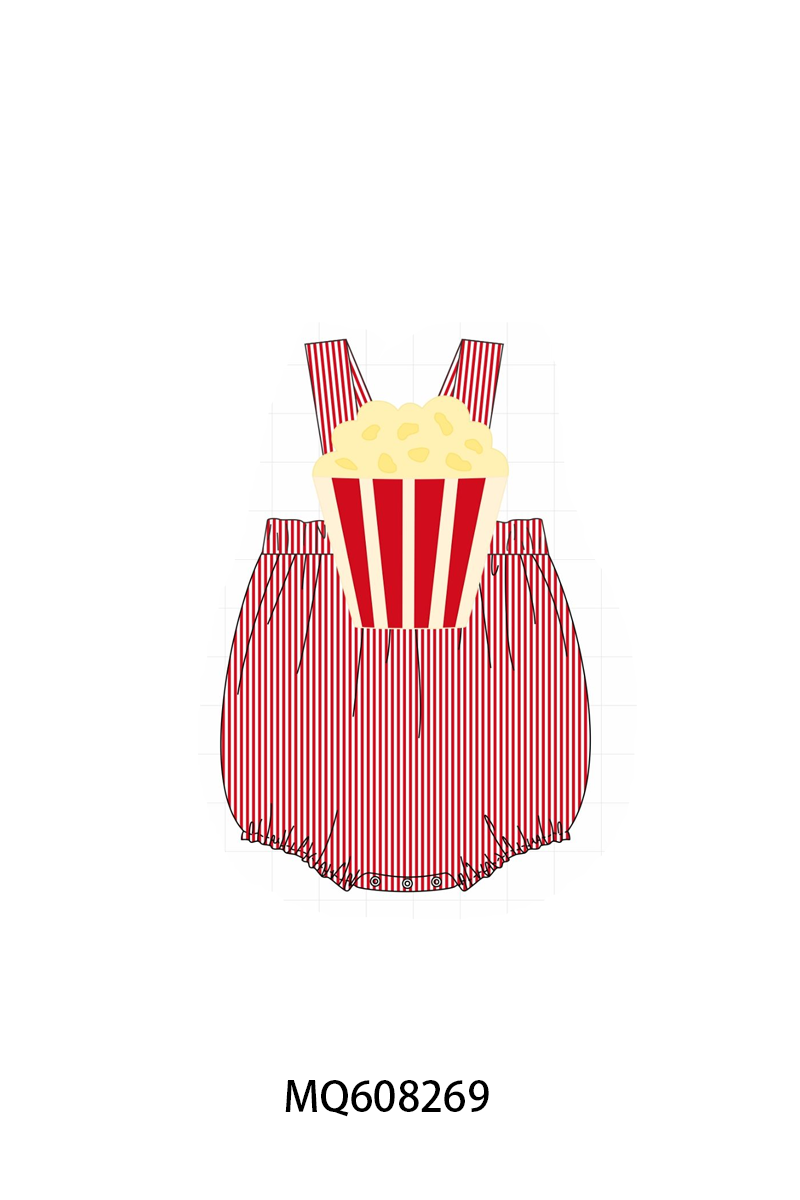 ETA MARCH 2026-po103 Red popcorn applique stripe collection