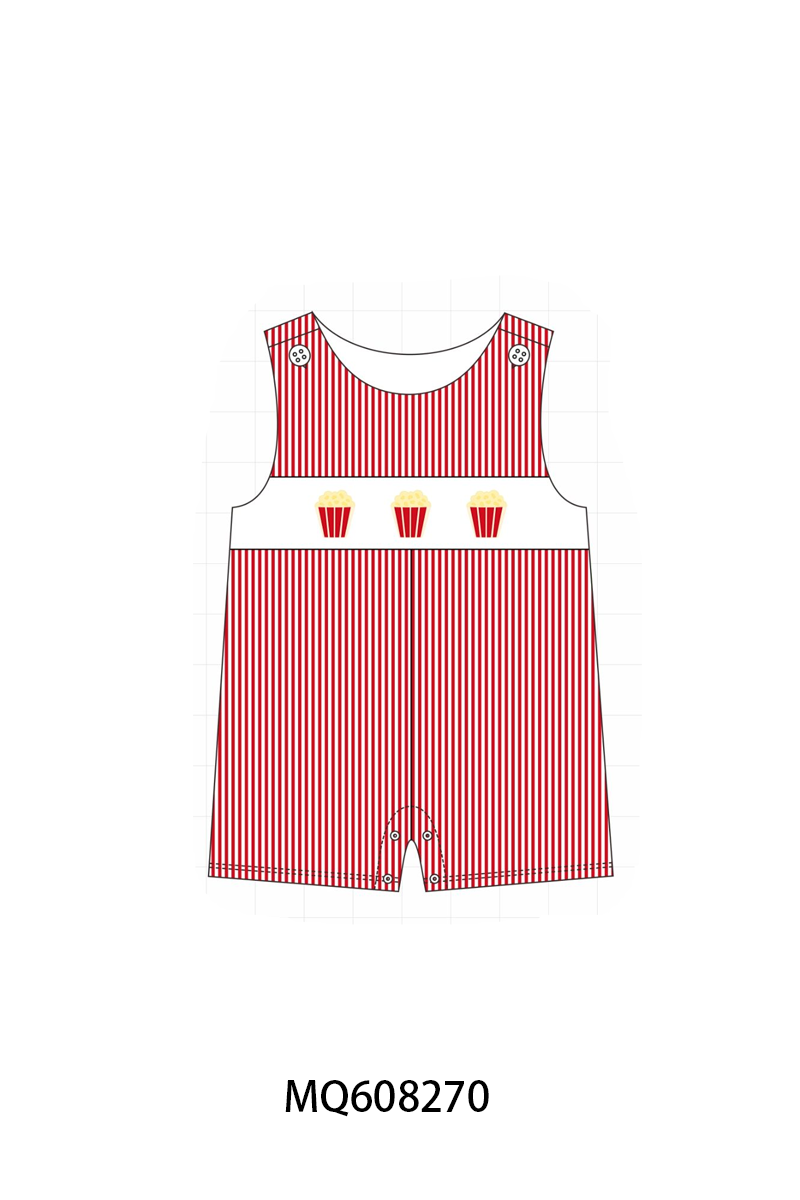 ETA MARCH 2026-po103 Red popcorn applique stripe collection