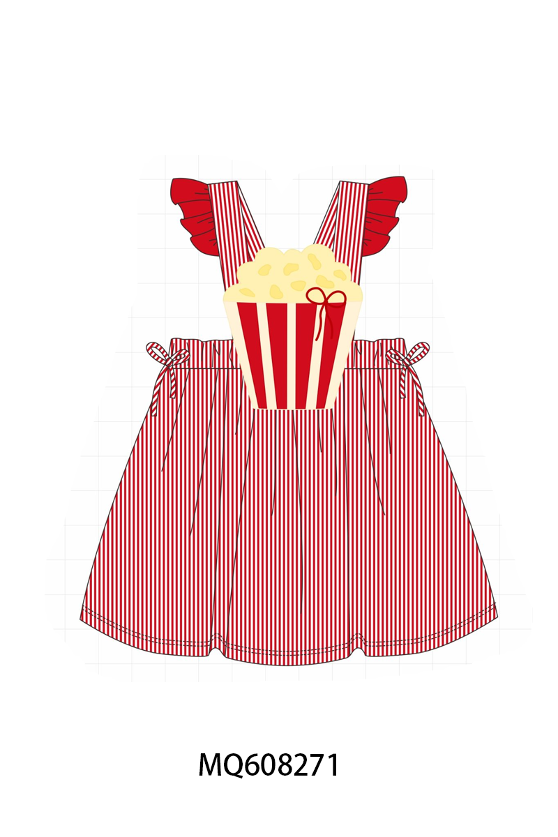 ETA MARCH 2026-po103 Red popcorn applique stripe collection